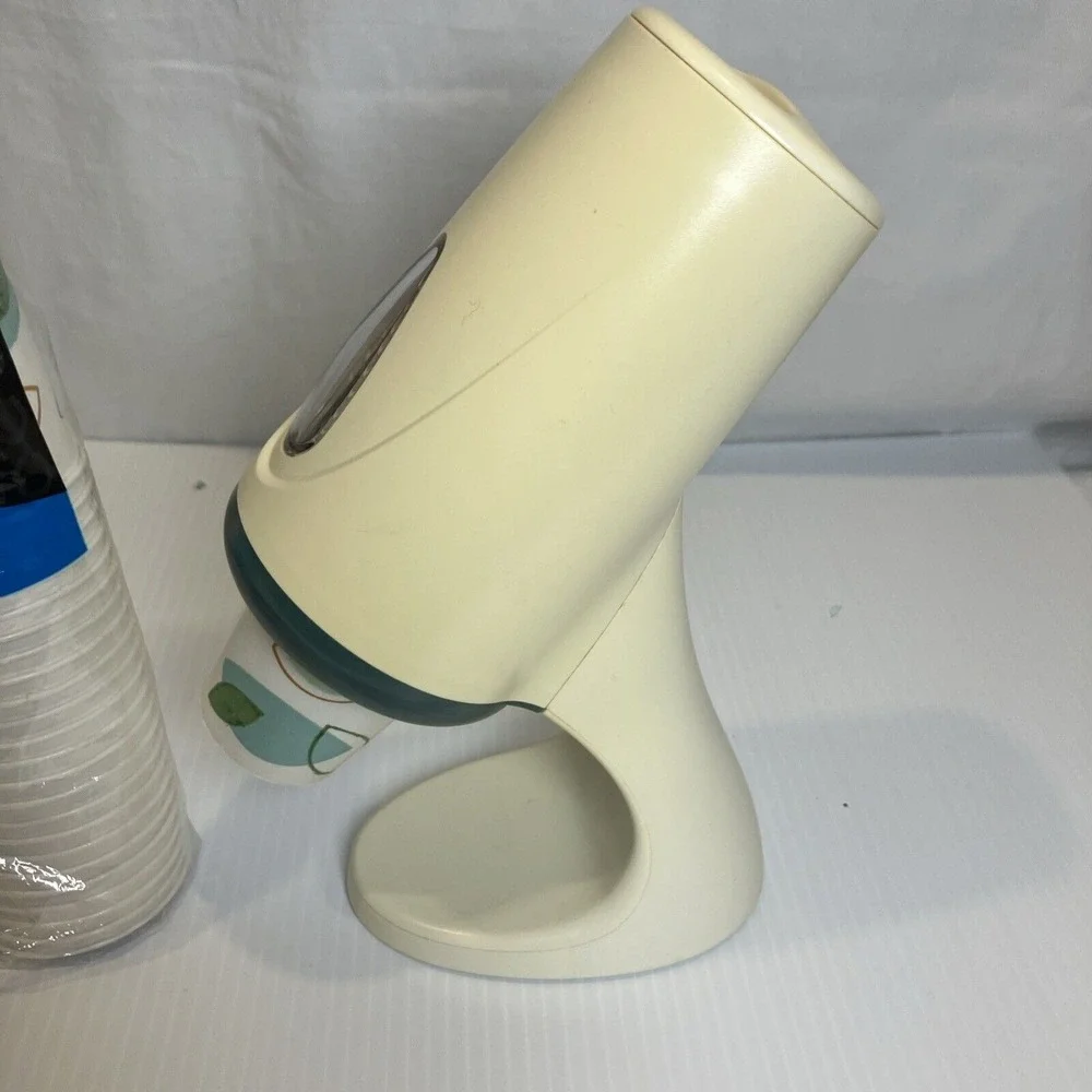 VTG Dixie 3 oz Cup Dispenser Space‎ Age Retro Bathroom Kitchen Counter Top BONUS